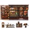 CUTEBEE Book Nook Kit Corner Coffee Shop DIY Miniature House Shelf Insert Decor Diorama Kit
